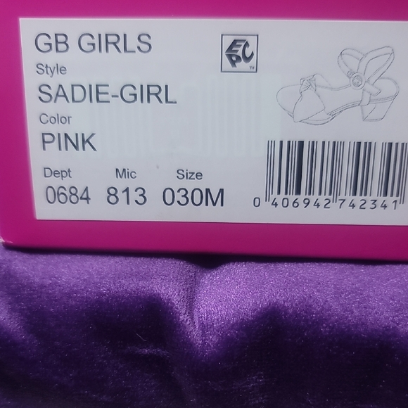 GB girls Pink Dress Shoes with Bow Detail - Picture 3 of 7